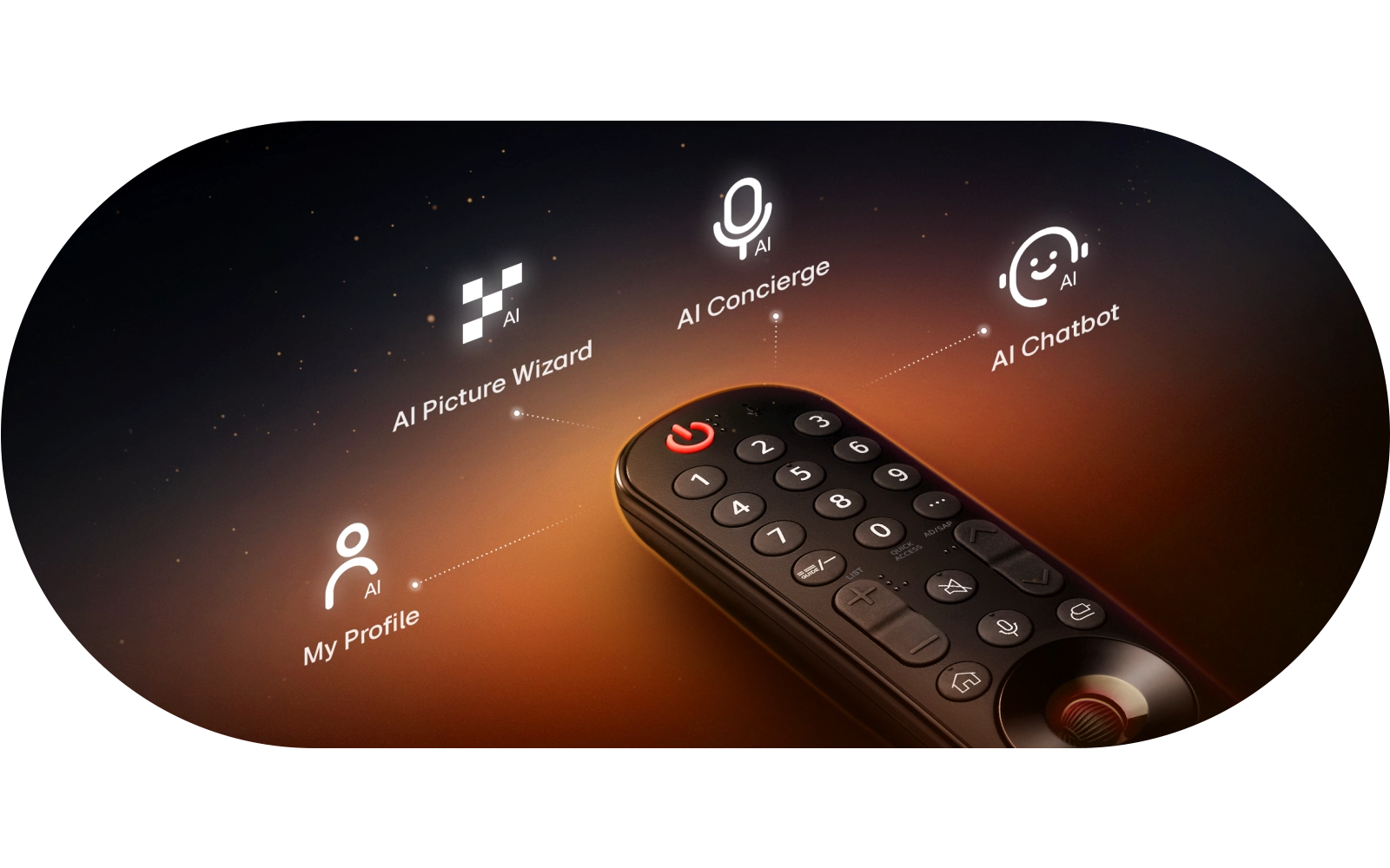 Het gezicht van een vrouw geprojecteerd op de LG OLED evo TV met AI Upscaling omvat het opschalen van 2K- of 4K-inhoud naar 8K